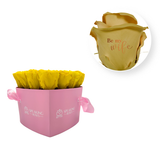 Be my wife - Heart Paper Box  (20 Preserved Heads)