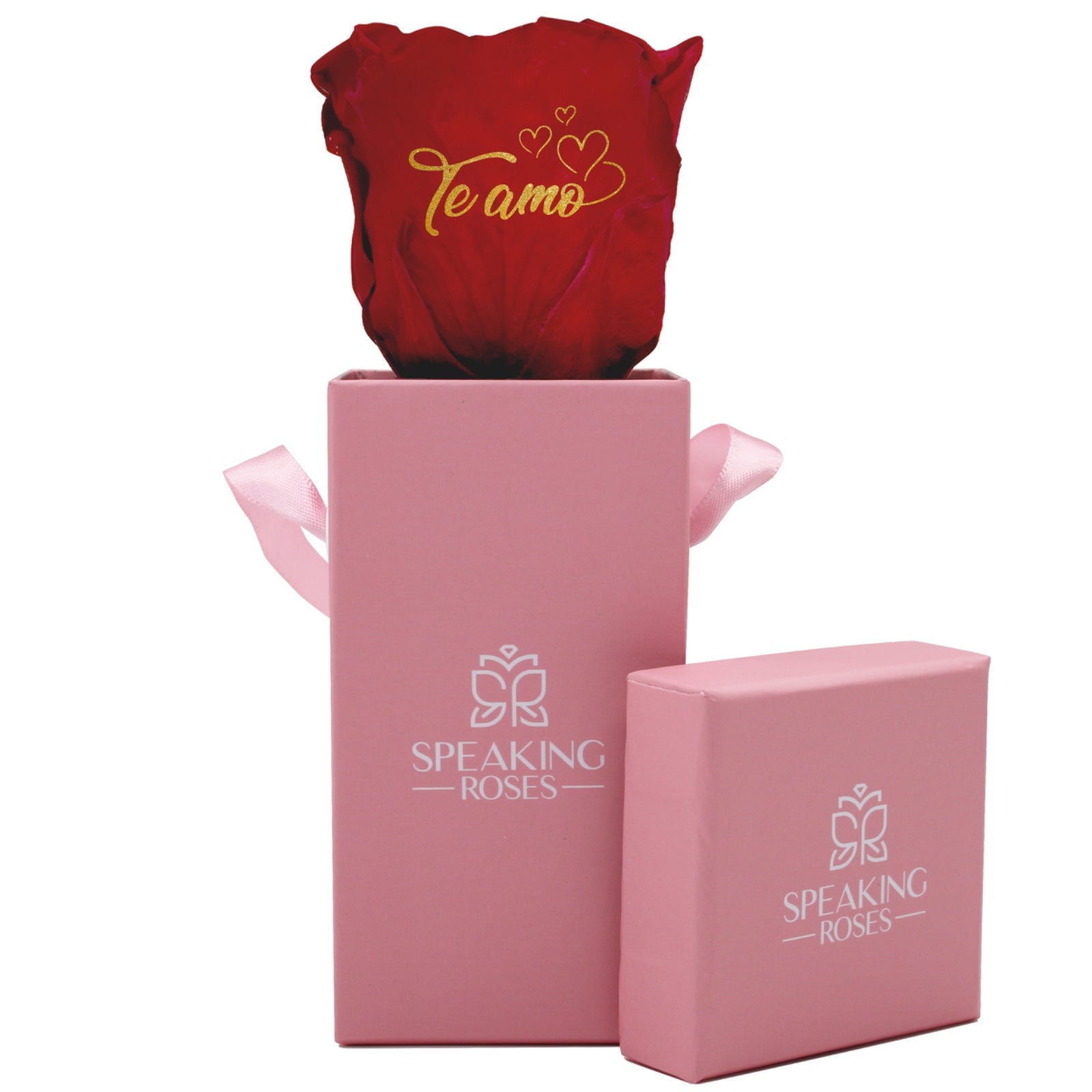 Valentine's day - Te amo - Square Paper Box (1 Head Pull and Bloom)