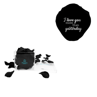 I love you more than yesterday - Acrylic Square Box (150 Preserved Petals)