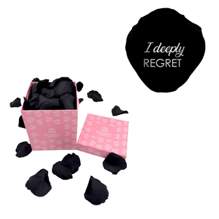 I deeply regret  - Square Paper Box (100 Preserved Petals)