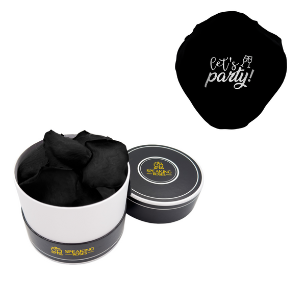 Let´s party! - Spec Black Paper Box (100 Preserved Petals)