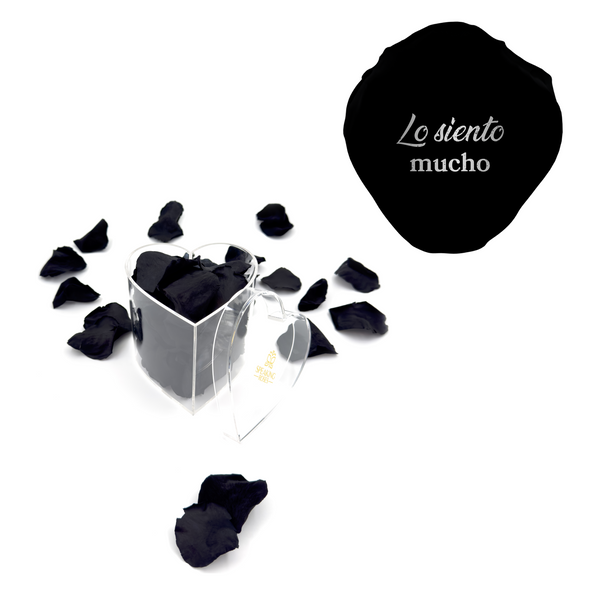 Lo siento mucho - Heart Acrylic Box (100 Preserved Petals)