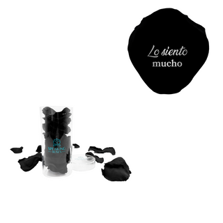Lo siento mucho - Acrylic Round Box (25 Preserved Petals)