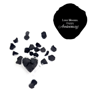 Love blooms, happy anniversary! - Heart Acrylic Box  (100 Preserved Petals)