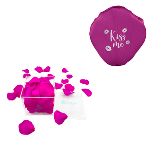 Kiss me - Acrylic Square Box (150 Preserved Petals)