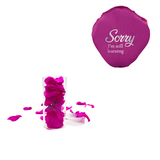 Still Learning - Acrylic Round Box (25 Preserved Petals)
