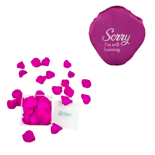 Sorry, I'm still learning  - Acrylic Square Box (150 Preserved Petals)