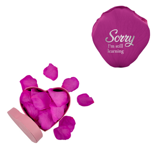 Sorry, I´m still learning - Heart Paper Box  (25 Preserved Petals)
