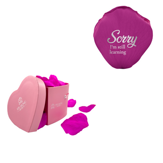 Sorry, I´m still learning - Heart Paper Box  (25 Preserved Petals)