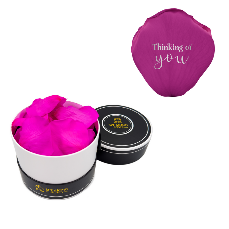 Thinking of you - Spec Black Paper Box (100 Preserved Petals)