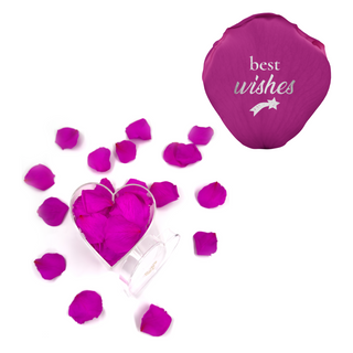 Best wishes! - Heart Acrylic Box  (100 Preserved Petals)