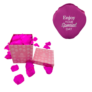 Enjoy your special day! - Square Paper Box (100 Preserved Petals)