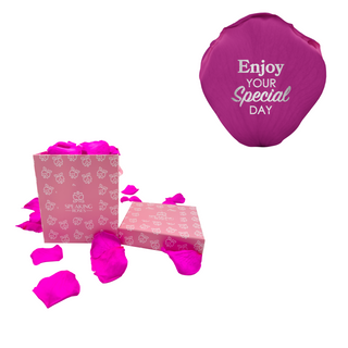 Enjoy your special day! - Square Paper Box (100 Preserved Petals)