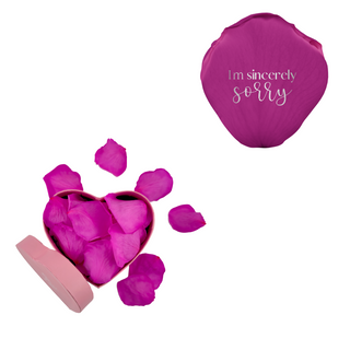I´m sincerely sorry - Heart Paper Box  (25 Preserved Petals)