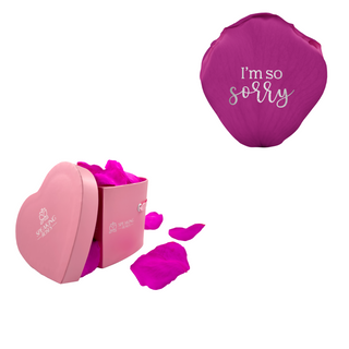 I´m sorry - Heart Paper Box  (25 Preserved Petals)