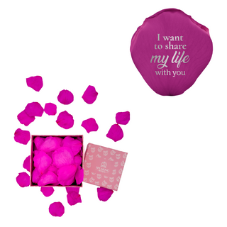 I want to share my life with you - Square Paper Box (100 Preserved Petals)