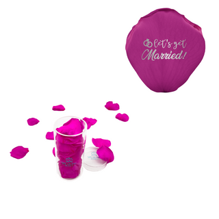 Let's get married! - Acrylic Round Box (25 Preserved Petals)