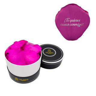 ¿Te quieres casar conmigo? - Spec Black Paper Box (100 Preserved Petals)