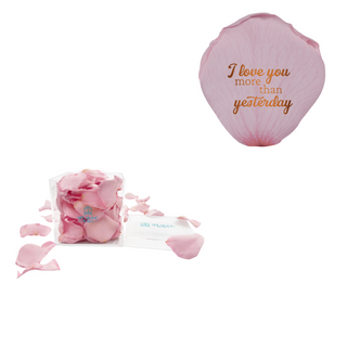 I love you more than yesterday - Acrylic Square Box (150 Preserved Petals)