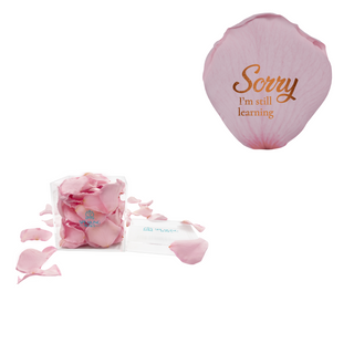 Sorry, I'm still learning  - Acrylic Square Box (150 Preserved Petals)