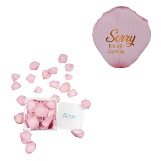 Sorry, I'm still learning  - Acrylic Square Box (150 Preserved Petals)