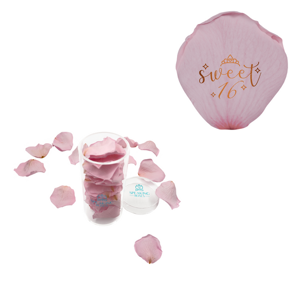 Sweet 16 - Acrylic Round Box (25 Preserved Petals)