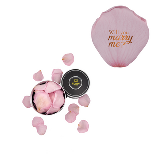 Will you marry me? - Spec Black Paper Box (100 Preserved Petals)