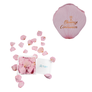 First Communion - Acrylic Square Box (150 Preserverd Rose Petals)