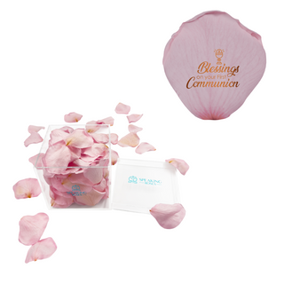First Communion - Acrylic Square Box (150 Preserverd Rose Petals)