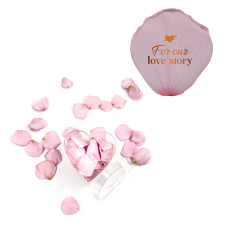 For our love story - Heart Acrylic Box  (100 Preserved Petals)