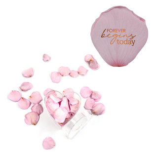 Forever begins today - Heart Acrylic Box  (100 Preserved Petals)