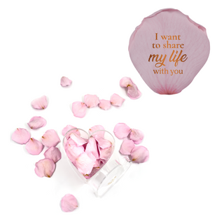 I want to share my life with you - Heart Acrylic Box  (100 Preserved Petals)