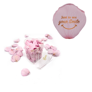 Just to see you smile - Heart Acrylic Box  (100 Preserved Petals)