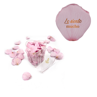 Lo siento mucho - Heart Acrylic Box  (100 Preserved Petals)