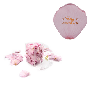 To my beloved wife - Heart Acrylic Box  (100 Preserved Petals)