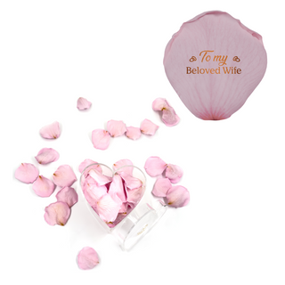 To my beloved wife - Heart Acrylic Box  (100 Preserved Petals)