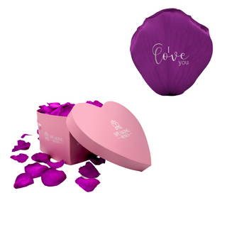 I Love You - Heart Paper Box (150 Preserved Rose Petals)