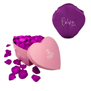 I Love You - Heart Paper Box (150 Preserved Rose Petals)