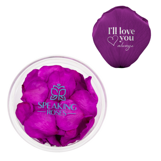 I'll Love You Always - Acrylic Round (100 Preserved Petals)