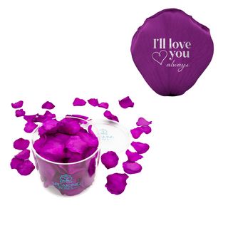 I'll Love You Always - Acrylic Round (100 Preserved Petals)