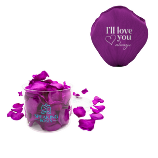I'll Love You Always - Acrylic Round (100 Preserved Petals)