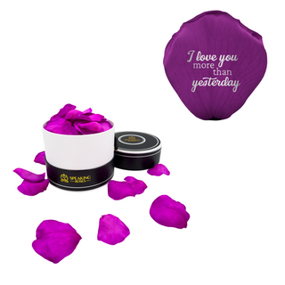 I love you more than yesterday - Spec Black Paper Box (100 Preserved Petals)
