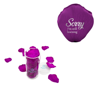 Still Learning - Acrylic Round Box (25 Preserved Petals)