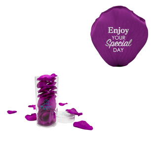 Enjoy your special day! - Acrylic Round Box (25 Preserved Petals)