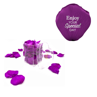 Enjoy your special day! - Heart Acrylic Box  (100 Preserved Petals)
