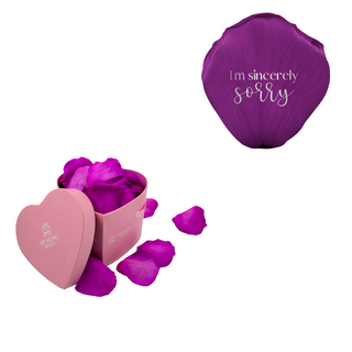 I´m sincerely sorry - Heart Paper Box  (25 Preserved Petals)