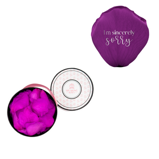 I´m sincerely sorry  - Spec Pink Paper Box (100 Preserved Petals)