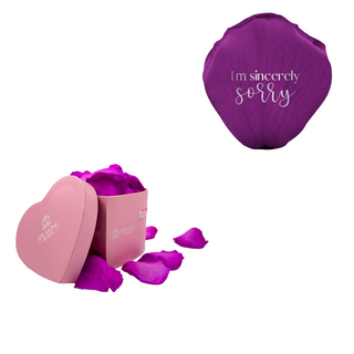 I´m sincerely sorry - Heart Paper Box  (25 Preserved Petals)