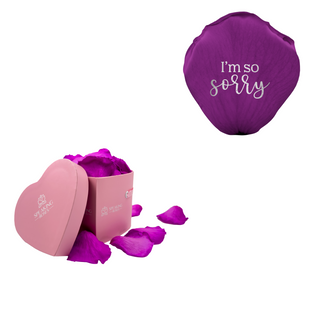 I´m sorry - Heart Paper Box  (25 Preserved Petals)