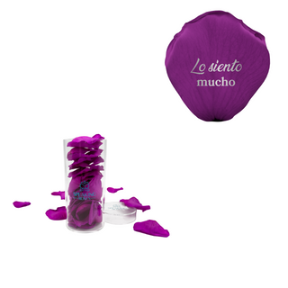 Lo siento mucho - Acrylic Round Box (25 Preserved Petals)